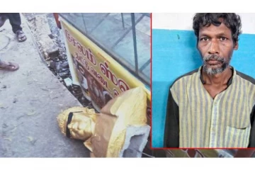 எம்.ஜி.ஆர் சிலையை தகர்த்தவரை போலீசார் கைது செய்தனர்