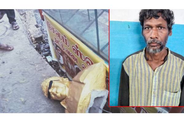 எம்.ஜி.ஆர் சிலையை தகர்த்தவரை போலீசார் கைது செய்தனர் - தமிழ்நாடு