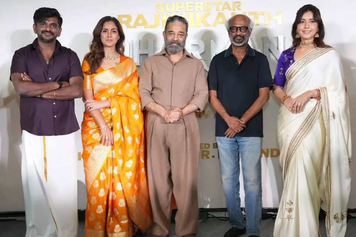 ரஜினிகாந்த் - ராஷி கண்ணா - ராம் பொதினேனி.. தர்மன் படப்பிடிப்பு புகைப்படம் | Ram Pothineni In Rajinikanth Dharman Movie