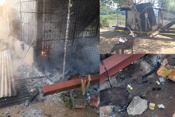 முல்லைத்தீவில் வர்த்தக நிலையம் தீக்கிரை(Photos)