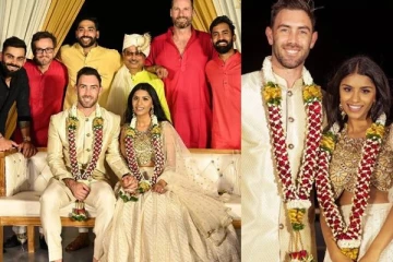 மேக்ஸ்வெல் - தமிழ்ப்பெண் வினிராமன் திருமண வரவேற்பு! தினேஷ் கார்த்திக், கோலியுடன் ஆட்டம் பாட்டம் புகைப்படங்கள்