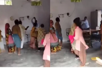 பெண் ஆசிரியரை செருப்பால் அடித்த முதல்வர்...பரபரப்பை ஏற்படுத்திய காட்சி