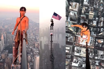 1,435 அடி உயர கட்டிடத்தின் உச்சியில் ஏறி இளைஞர் சாகசம்! மிரளவைக்கும் காட்சி