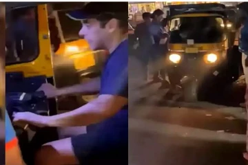 மும்பை வீதிகளில்  ஆட்டோ ஓட்டும் பிரபல நடிகர்  சல்மான் கான்... பரபரப்பை கிளப்பிய வீடியோ