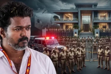 சூடுபிடிக்கும் நிலவரம் - தவெக தலைவர் விஜய்யின் வீட்டிற்கு முன் குவிக்கப்பட்டுள்ள பொலிஸார்