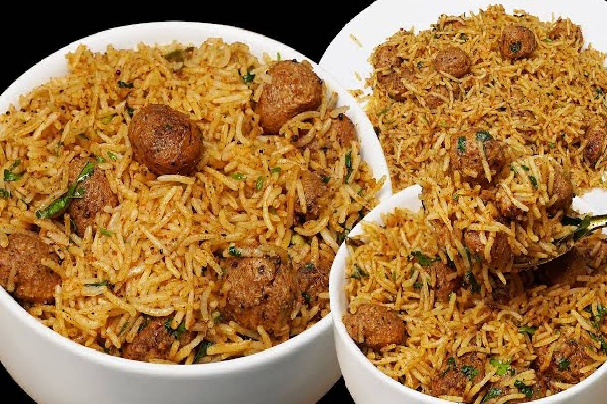 புரட்டாசி மாத ஸ்பெஷல்: அசத்தல் சுவையில் மீல்மேக்கர் பிரியாணி! | Tasty And Healthy Soya Chunks Biryani Recipe புரட்டாசி மாத ஸ்பெஷல்: அசத்தல் சுவையில் மீல்மேக்கர் பிரியாணி! | Tasty And Healthy Soya Chunks Biryani Recipe