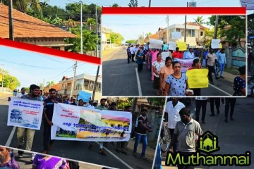 இராணுவ ஆக்கிரமிப்புக்கு எதிராக யாழில் போராட்டம்