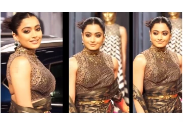 தங்கத் தேர் போல் நடந்து வந்த ராஷ்மிகா மந்தனா... - வைரலாகும் வீடியோ...!