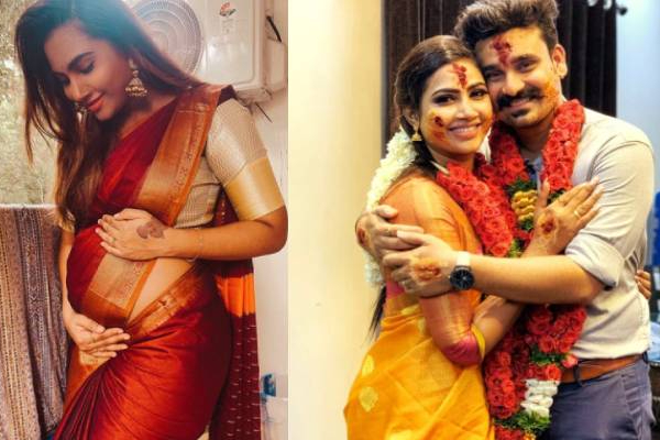 பிரசவ காலத்தில் எடுக்கப்பட்ட புகைப்படத்தை வெளியிட்ட நடிகை மைனா - இணையத்தில் வைரல் | Myna Nandini Pregnant Photo Viral