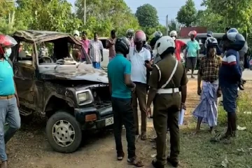 கிளிநொச்சியில் பயங்கரம் -  வாகனத்தால் மோதி கொல்ல முயன்றவர் ஆபத்தான நிலையில்