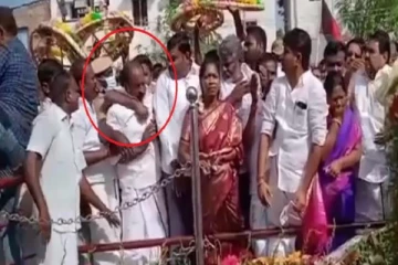 தமிழரசி எம்.எல்.ஏவின் கணவர் கழுத்தை நெரித்த திமுக நிர்வாகி - அதிர்ச்சி வீடியோ!