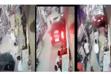 தன் காரால் 3 பேரை நசுக்கி கொலை செய்ய முயன்ற டிரைவர் - நடந்தது என்ன? அதிர்ச்சி வீடியோ