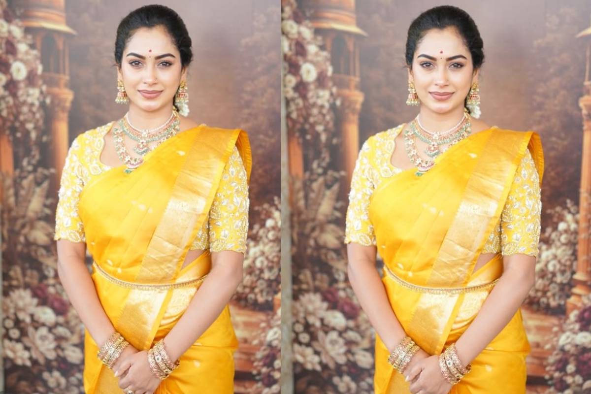 மஞ்சள் நிலவே மஞ்சள் நிலவே என ரசிகர்களை மயக்கும் சீரியல் நடிகை ஸ்வாதி போட்டோ | Serial Actress Swathi Konde Latest Photoshoot