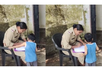 என் மிட்டாய், சாக்லேட்டுகளை யாரோ திருடிடாங்க.. - பெண் போலீசிடம் புகார் கொடுத்த சிறுவன்..! - வைரல் வீடியோ