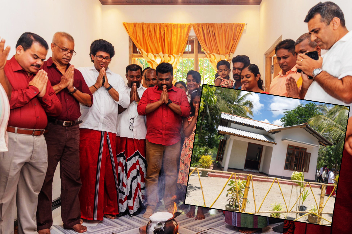 டித்வா சூறாவளியால் பாதிக்கப்பட்ட பயனாளியின் நிர்மாணிக்கப்பட்ட வீட்டில் வைத்து அநுர புத்தாண்டு கொண்டாட்டம்