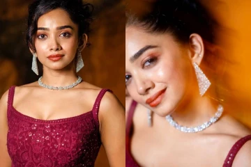 காந்தப்பார்வையில் அசத்தும் விழி வீக்குர நடிகை சான்வே மேகனா.. புகைப்படங்கள்..