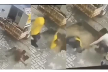 திடீரென தரை உடைந்து அடுத்தடுத்து பெட்ரோல் சேமிப்பு கிடங்கில் விழுந்த நபர்கள் - பதற வைக்கும் அதிர்ச்சி வீடியோ