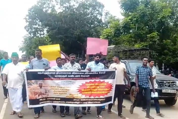 நெல்லுக்கான நியாயமான விலையினை பெற்றுத்தரக் கோரி மல்லாவியில் போராட்டம்