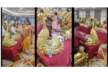 Wow... இதுதாங்க ராஜபோக கல்யாண விருந்து... வைரலாகும் வீடியோ