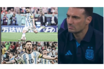 மெஸ்ஸியின் கோலைக் கண்டு கண்கலங்கிய பயிற்றுவிப்பாளர் ஸ்கலோனி...! - வைரலாகும் வீடியோ...!