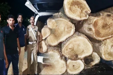 முல்லைத்தீவில் சூட்சுமமான முறையில் ஹயஸ் வாகனத்தில் மரக்கடத்தல்