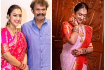 நடிகர் விஜயகுமார் மகள் வீட்டில் விசேஷம்.. மாலையும் கழுத்துமாக போஸ்