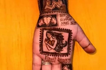 கையில் மெகந்தி போட்டு விவாகரத்தை கொண்டாடிய பெண்.., வைரலாகும் வீடியோ