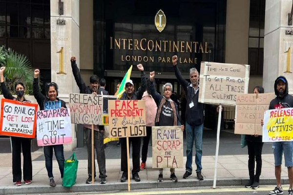 இலங்கை ஜனாதிபதிக்கு எதிராக இங்கிலாந்தில் போராட்டம்! | Protest In England Sri Lankan President