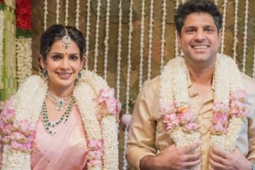 தனது திருமணத்தில் எடுக்கப்பட்ட சில அழகிய புகைப்படங்களை வெளியிட்ட சம்யுக்தா... கலக்கல் போட்டோஸ்