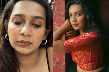 சேலையில் மயக்கும் போஸ்!! தனுஷ் பட நடிகை சஞ்சனா வெளியிட்ட வீடியோ..