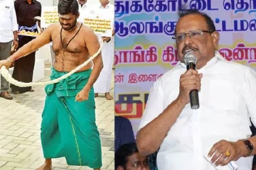 ஏதோ தவறு செய்ததற்காக தனக்கு தானே சாட்டையால் அடித்து கொண்டாரா? அமைச்சர் கேள்வி!