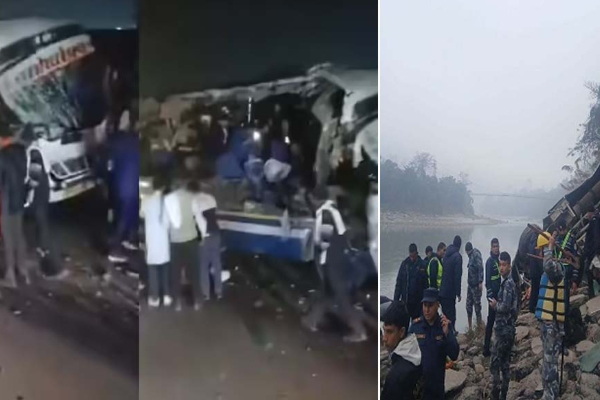தெற்காசிய நாடொன்றில் பாரிய விபத்து.. 17 பேர் பலி - 24 பேர் படுகாயம் | Bus Crash In Nepal 17 Death 24 Injured