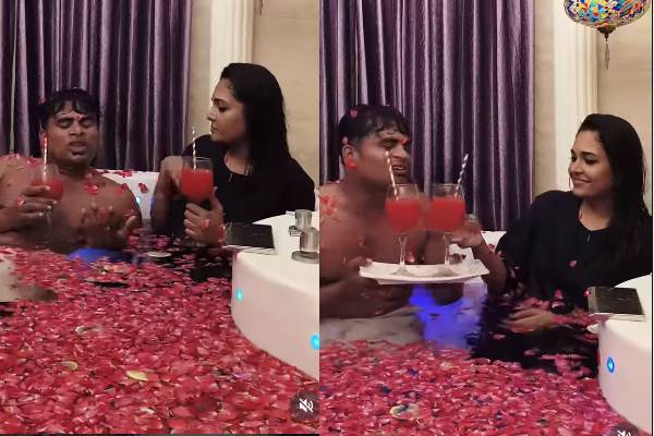 பாத்டப்பில் நடிகை சாந்தினியுடன் கூமாப்பட்டி!! ஷாக்காகும் ரசிகர்கள்.. | Koomapatti Thangapandi Chandini Video Viral Smo