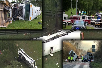 மத்திய புளோரிடாவில் பேருந்து விபத்து: எட்டு விவசாயத் தொழிலாளர்கள் பலி பலர் படுகாயம்