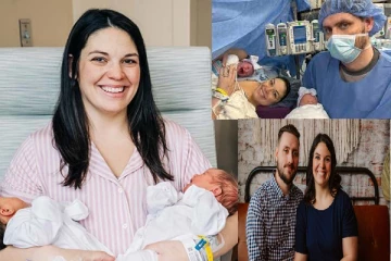 அமெரிக்காவில் இரு கருப்பைகள் கொண்ட பெண்ணுக்கு இரட்டை குழந்தைகள்