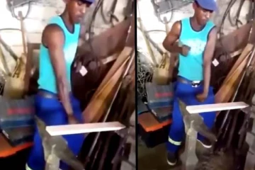 சாகசத்தை காட்ட முயன்று பல்பூ வாங்கிய இளைஞர்! குறும்பின் உச்சக்கட்டம்..