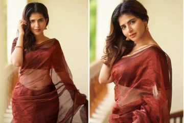 ட்ரான்ஸ்பரென்ட் சேலையில் ஹாட் போஸ் கொடுத்த ஐஸ்வர்யா மேனன்