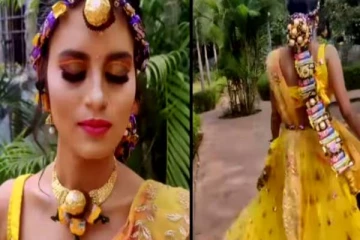 பிராண்ட் சாக்லேட்கள் மணப்பெண்ணை அலங்காரம் செய்த பெண்! வாயை பிளக்கும் நெட்டிசன்கள்