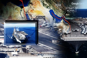 மத்திய கிழக்கு பிராந்தியத்தில் இருந்து வெளியேரும் அமெரிக்காவின் USS GRF போர்க்கப்பல்