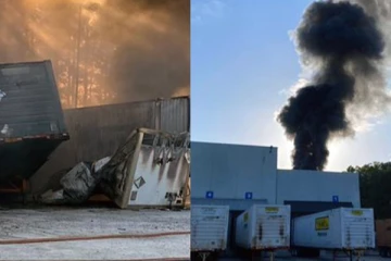 தொழிற்சாலை மீது மோதி சிதறிய விமானம்.. பயணித்தவர்கள் அனைவரும் பலி