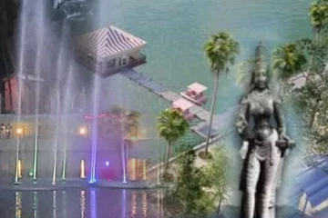 யாழ் - ஆரியகுளத்தின் நடுவே தமிழன்னைக்கு 25 அடி சிலை