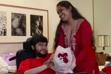 திருமணமாகி 100 நாட்கள்!! நெப்போலியன் மகன் தனுஷ் உச்சக்கட்ட மகிழ்ச்சி..வீடியோ..