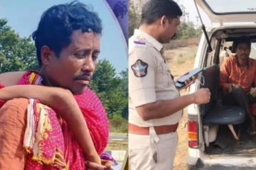 பணம் இல்ல; மொழி தெரியல - 115கி.மீ இறந்த மனைவியை தோளில் சுமந்து சென்ற கணவன்