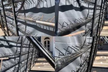 අන්තරේ පා ගමන වැළැක්වීමට පොලීසියෙන් උල්කටු බාධක..! කටු සැඟවීමට පොලිතින් ආවරණ..(VIDEO)