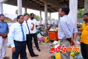 அரியாலை - காரைமுனங்கு குப்பைகள் தரம்பிரிக்கும் நிலையத்திற்கு விஜயம் செய்த ஆளுநர்!