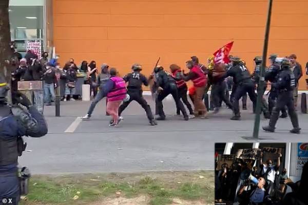 40 arrest in france and set descend million rioters