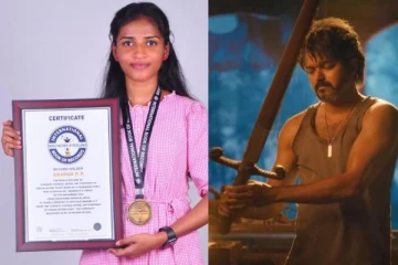 நடிகர் விஜயை வைத்து உலக சாதனை படைத்த 18 வயது இளம்பெண்!