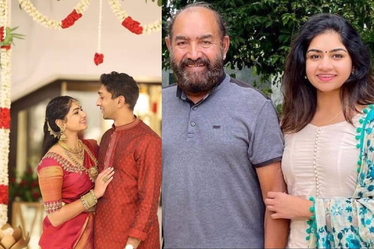 விஜயகுமார் வீட்டில் கொண்டாட்டம்... குட்டி வரவுக்காக காத்திருக்கும் குடும்பம்! வைரல் புகைப்படங்கள் | Vijayakumar S Granddaughter Diya Valaikappu Photos