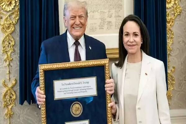 நோபல் பதக்கம் வேலை செய்கிறதா? ; வெனிசுலா எதிர்க்கட்சித் தலைவரை பாராட்டிய டிரம்ப் | Trump Praises Venezuelan Opposition Leader நோபல் பதக்கம் வேலை செய்கிறதா? ; வெனிசுலா எதிர்க்கட்சித் தலைவரை பாராட்டிய டிரம்ப் | Trump Praises Venezuelan Opposition Leader