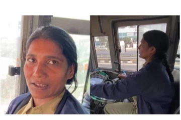 பல தடைகளைத் தாண்டி உத்தரபிரதேசத்தின் அரசுப் பேருந்து ஓட்டுநரான முதல் பெண்...!